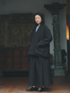 AVIVA JIFEI XUE 24 Autumn and Winter Wool Linen Satin Hakama Skirt AJX-FW24-HS-BWLS-HEI Black